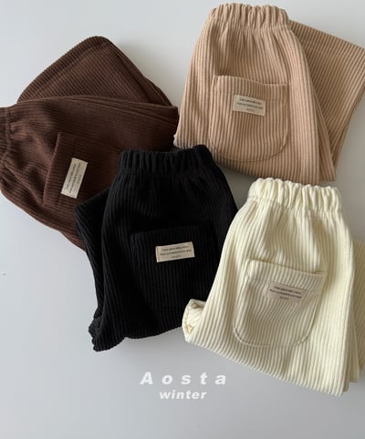 AOSTA06｜(6m-5y) 燈芯絨內刷毛直筒褲13