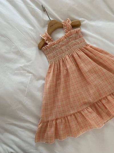 Anne Shirley25｜(1y-5y-mom) 2色格紋抓皺洋裝5