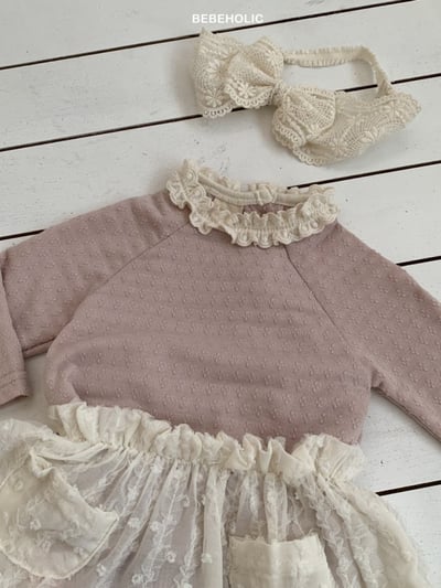 Bebe holic34｜(3m-18m) 花瓣蕾絲立領上衣10