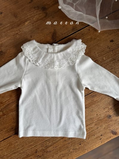 Marron09｜(1y-6y) 層次蕾絲領袖上衣16