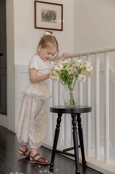 M-KIDS27｜(65-115cm) 捲邊蕾絲標上衣25