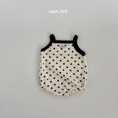 lala land34｜(3m-18m) 2色波點愛心細肩包屁衣19