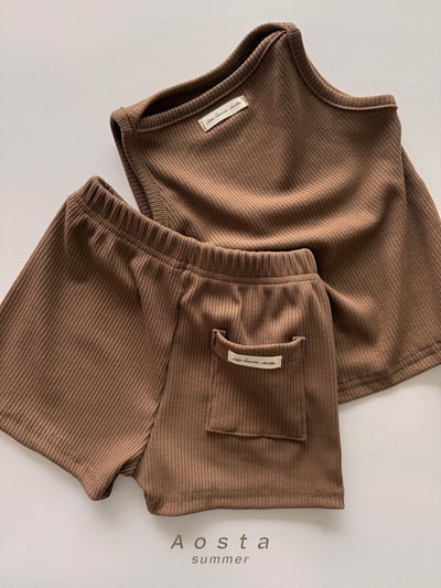 AOSTA10｜(6m-5y) 7色無袖小標素色上衣14