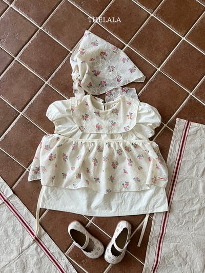 thelala55｜ (70-115) 玫瑰翻領洋裝8