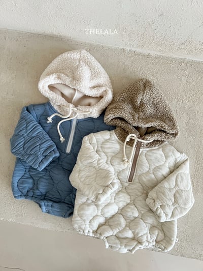 thelala30｜ (0m-18m) 絎縫半開襟連帽包屁衣5