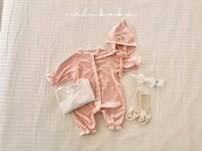 Valubebe36｜(65-80) 滾邊縮口連身衣3