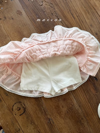 Marron20｜(1y-6y) 木耳花邊蛋糕裙7