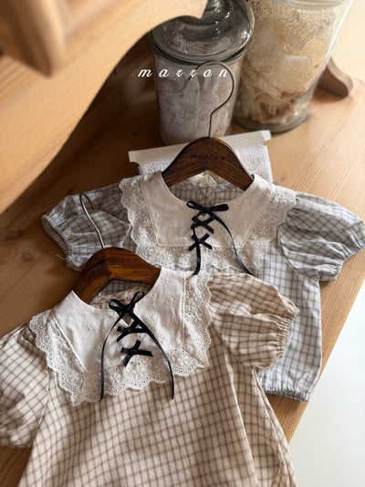 Marron19｜(1y-6y) 蕾絲蘋果襯衫4