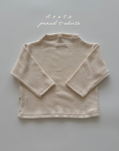 AOSTA47｜(6m-5y) 素面立領羅紋上衣3