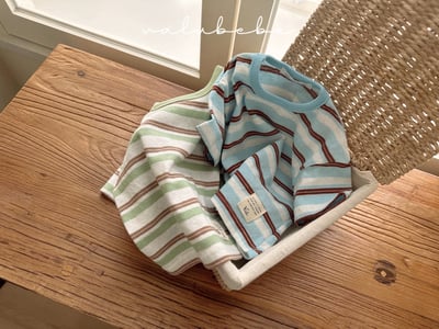 Valubebe 61｜(65-90cm) 拼色條紋上衣5