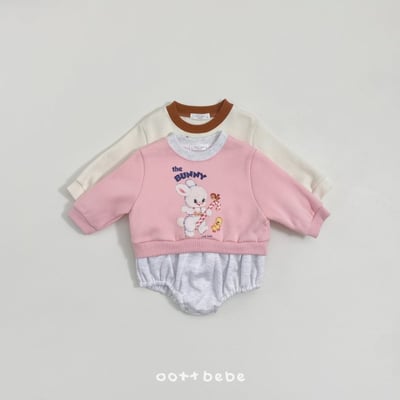 Oottbebe23｜(0m-12m) 熊兔拼色包屁衣3