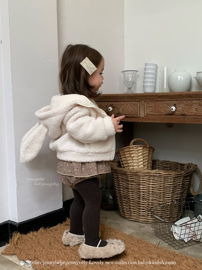 JE 655｜(80-110cm)  兔耳羊羔毛外套20