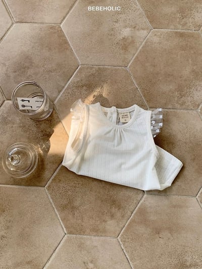 Bebe holic40｜(3m-18m) 素色蕾絲上衣9