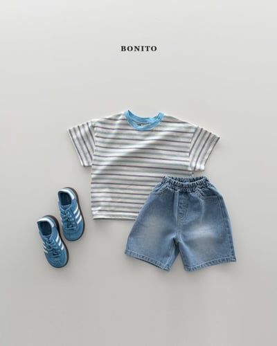 Bonito56｜(75cm-125cm) 2色變色條紋上衣8