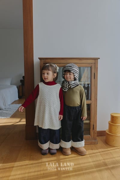 lala land48｜(free) 2色條紋保暖毛帽8