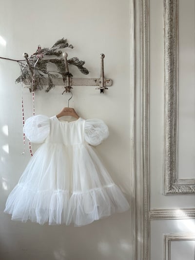 MONBEBE｜(55-120cm) 手足裝．	週歲婚禮必買薄紗洋裝2