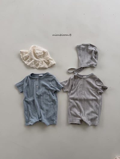 Bloom.b07｜(0m-18m) 莫代爾坑條包屁衣4