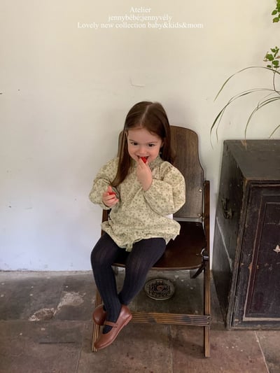 JE584｜(73-100cm) 復古碎花燈芯絨套裝14