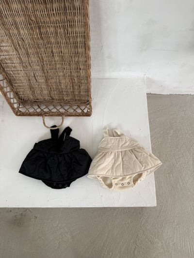 Bloom.b49｜(0m-24m) 蝴蝶結印花絎縫包屁衣1