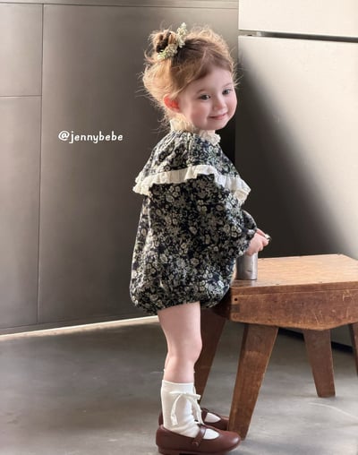 JE712｜(66-90cm) 復古碎花蕾絲花邊套裝14