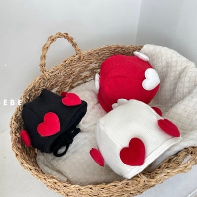 JEAYA11｜(70cm-110cm) 3色愛心綁帶帽1