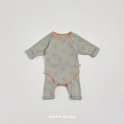 Oottbebe13｜(0m-12m) 狗狗棉質居家包屁衣褲子套裝6
