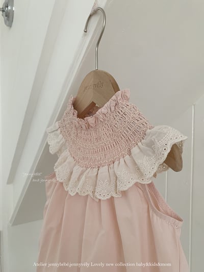 JE60｜(66-120cm) 粉嫩花邊領包屁衣/洋裝11