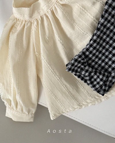 AOSTA21｜(6m-5y) 立領壓紋/細條襯衫9