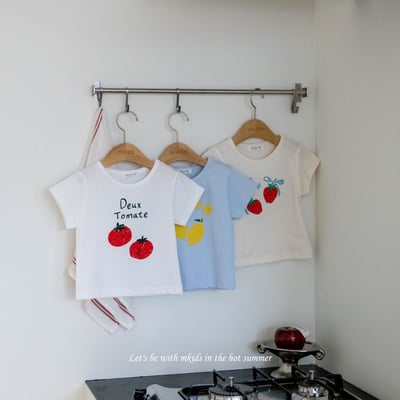 M-KIDS30｜(65-115cm) 水果印花上衣1