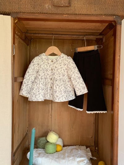 JE634｜(80cm-110cm) 毛絨花邊喇叭褲12