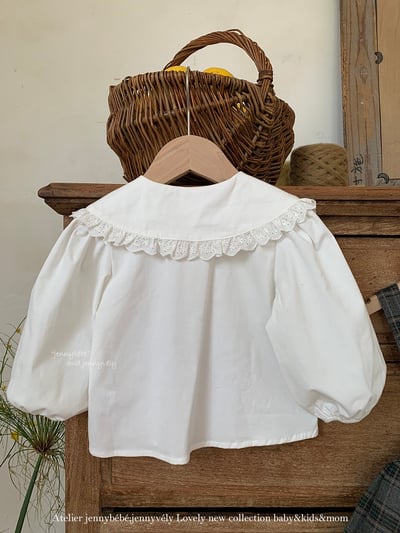 JE576｜(73-100cm) 花邊翻領襯衫7