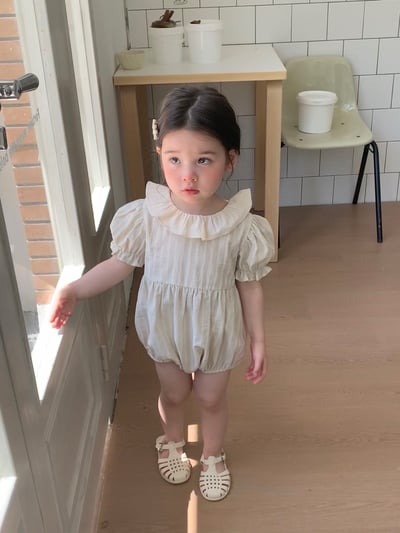 JE31｜(66-120cm) 荷葉領條紋包屁衣/洋裝20