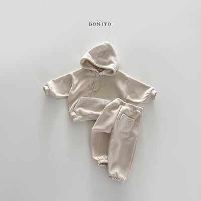 Bonito26｜(75cm-125cm) 休閒連帽上衣束口褲套裝14