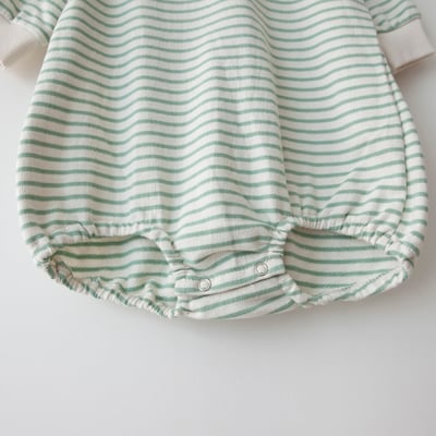 LEMONADE28｜(55cm-85cm) 2色條紋棉質包屁衣含帽子圍兜21