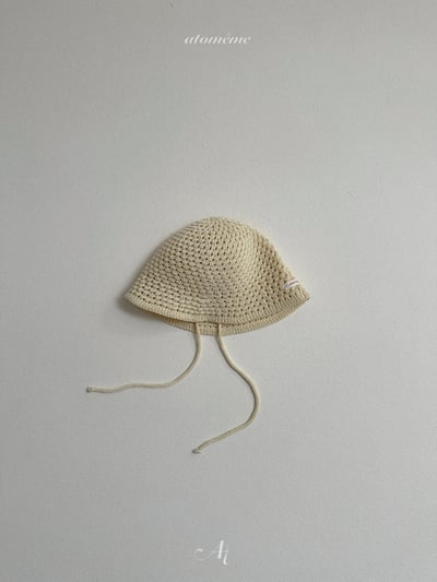 Atomeme18｜(70-110) 鏤空針織綁帶帽9