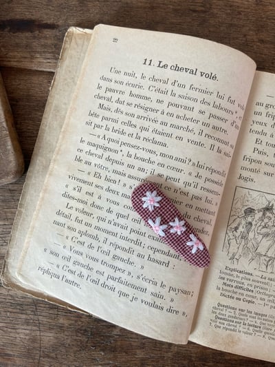 Anne Shirley42｜(free) 6色刺繡手工髮夾10