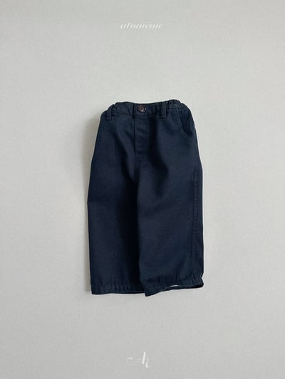 Atomeme02｜(70-110) 反折logo直筒牛仔褲12