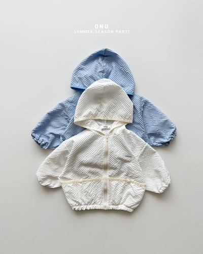 onu47｜(70cm-115cm) 泡泡紗拉鍊連帽外套1