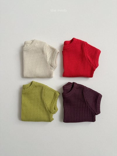 MiniRobe25｜(70-110) 羅紋短袖上衣9