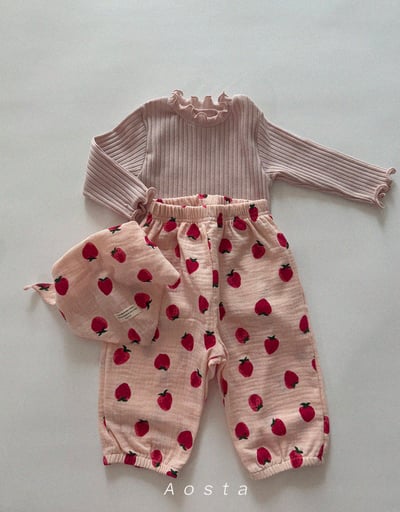 AOSTA23｜(6m-5y) 印花棉麻休閒縮口褲19