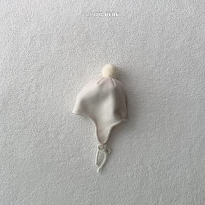 Lindo33｜(3m-18m) 毛球護耳綁帶帽4