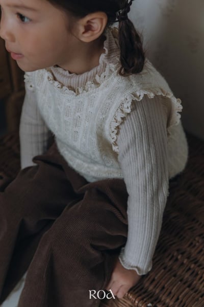 ROA30｜(80cm-120cm) 2色甜美針織花邊背心11