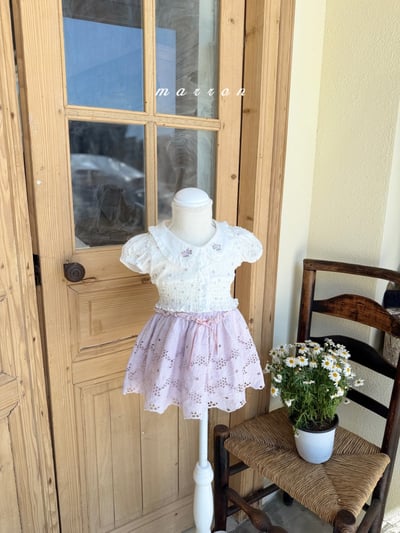 Marron13｜(1y-6y) 鏤空花邊蕾絲裙8