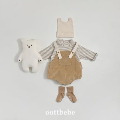 Oottbebe71｜(0m-12m)  冬季燈芯絨吊帶包屁衣14