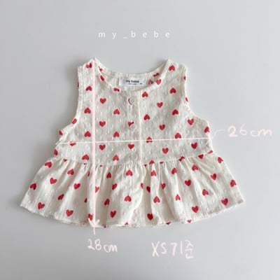 my_bebe31｜(80-120cm) 壓紋荷葉邊背心5