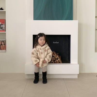 Fondue 20｜(75cm-110cm)  花花絨毛連帽上衣10