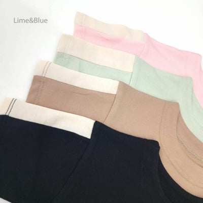 LIME&BLUE24｜(80-118cm)  袖邊拼色套裝4