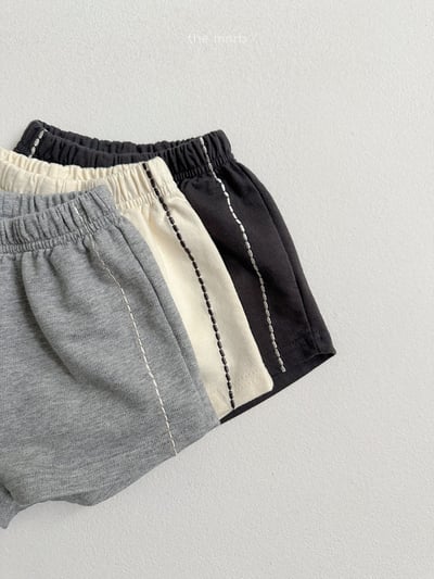 MiniRobe14｜(70-110) 壓線休閒短褲2