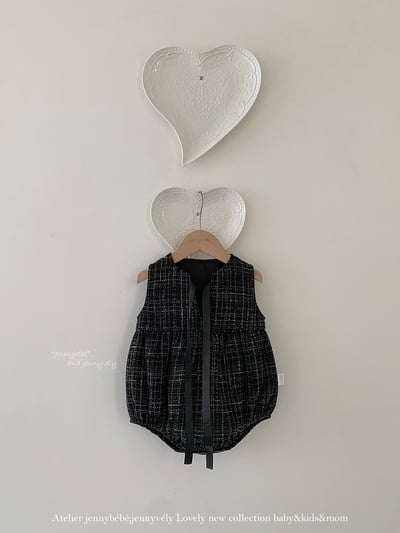 JE 657｜(66-90cm)  格紋翻領娃娃包屁衣23