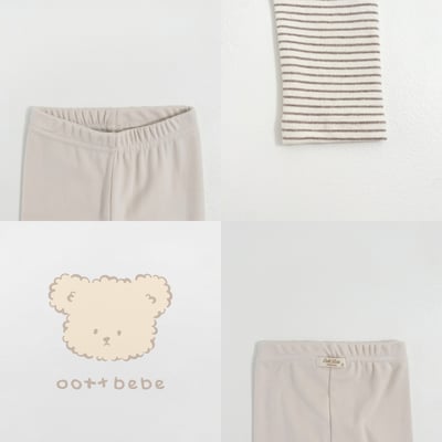 Oottbebe83｜(1y-7y)   冬季條紋拼接內搭褲13